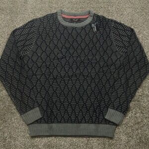 Grandpa sweater Mens XL vintagelook‎ 3d knit Textured Streetwear Ugly diamond